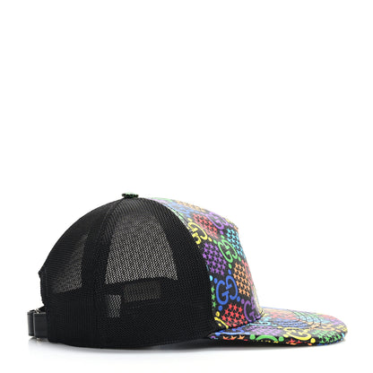 Gucci GG Supreme Monogram Psychedelic Baseball Hat L 59 Black 4 of 8