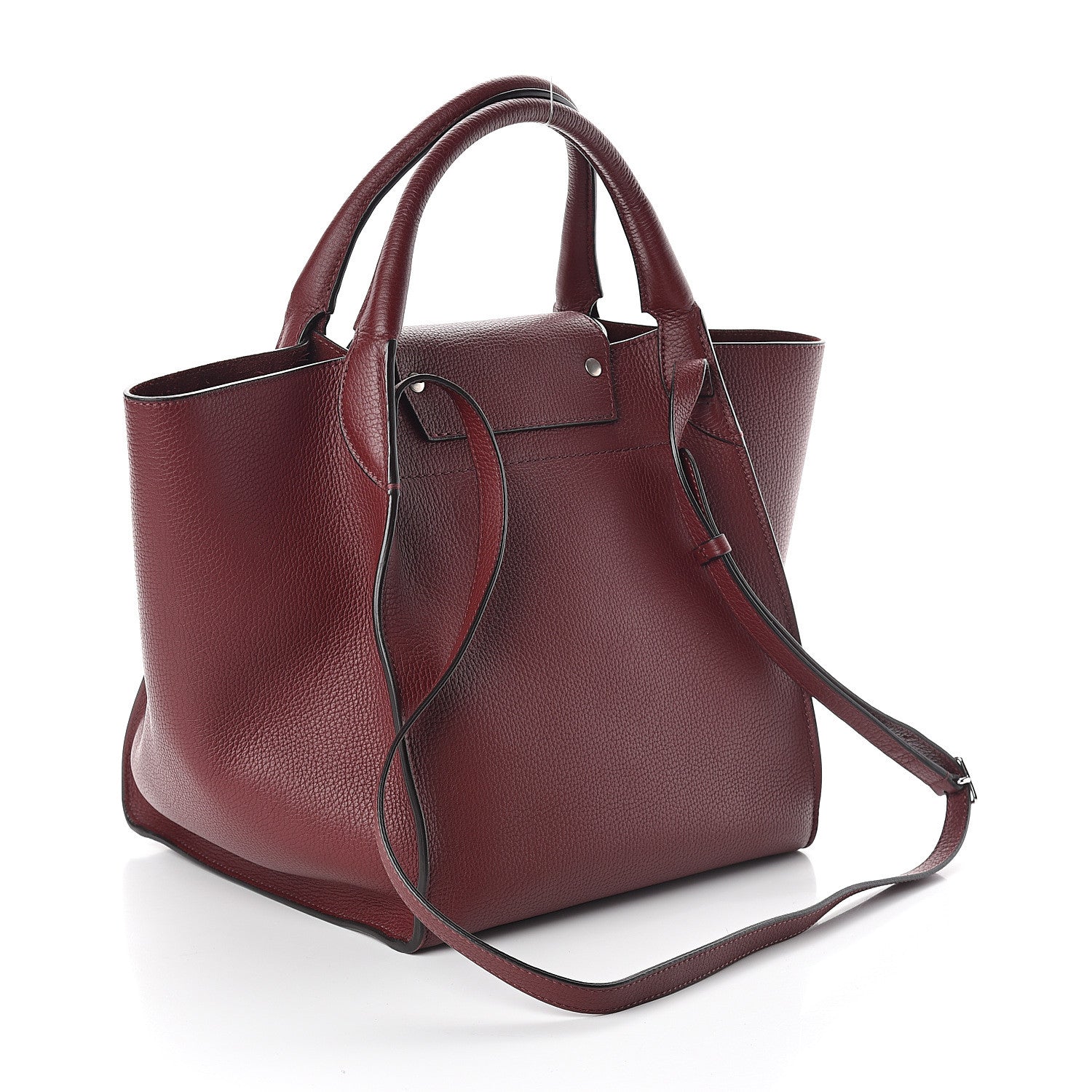 Celine Supple Grained Calfskin Small Long Strap Big Bag Light Burgundy 2 of 8