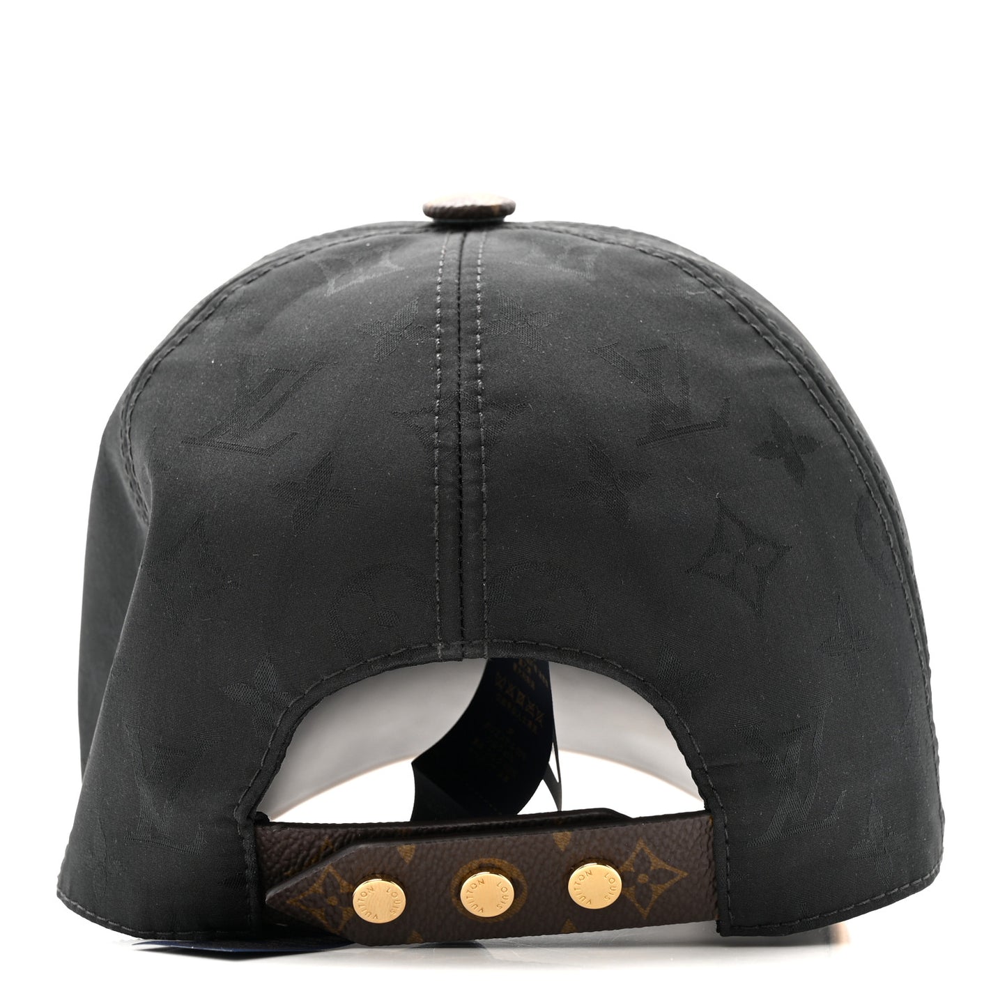 Polyester Silk Monogram LV Get Ready Cap M Black