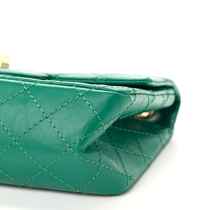 Chanel Aged Calfskin Quilted 2.55 Reissue Mini Flap Green 8 of 9