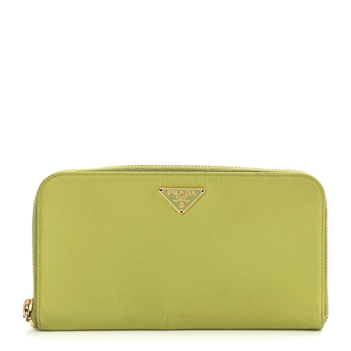 Tessuto Nylon Zip Around Wallet Green