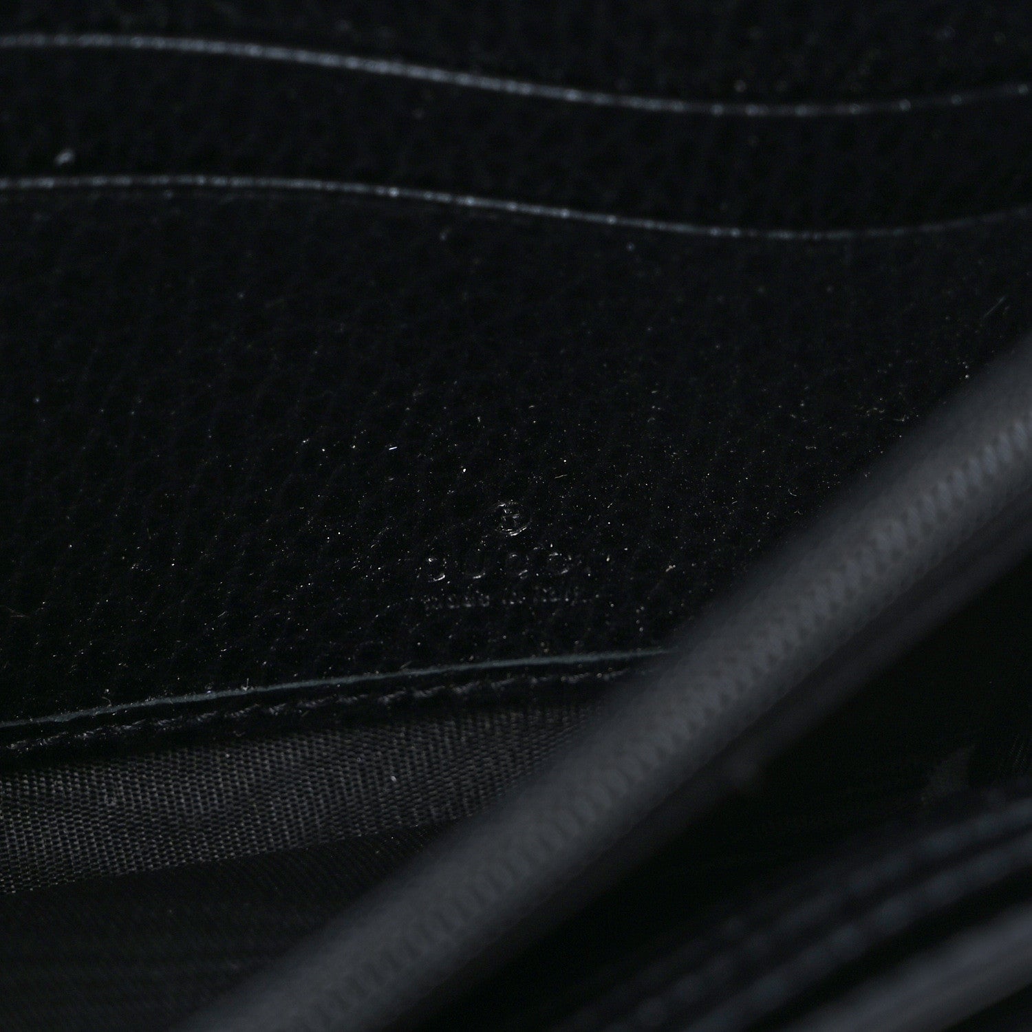 Gucci Dollar Calfskin GG Supreme Monogram Petite GG Marmont Wallet Chain Bag Black Beige Ebony 7 of 11