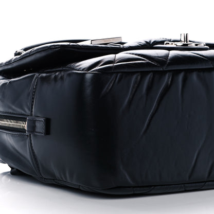 Chanel Aged Calfskin Quilted Small Express Bowling Bag Black 10 of 15