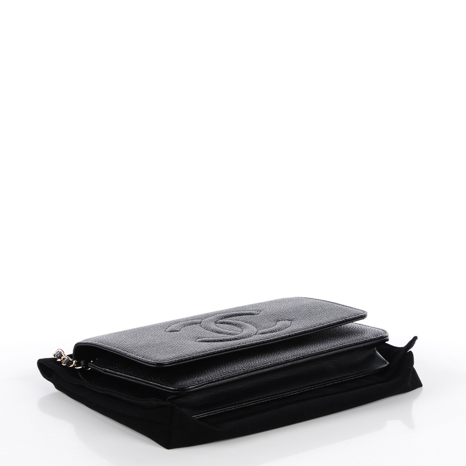 Chanel Caviar Timeless CC Wallet On Chain WOC Black 9 of 37