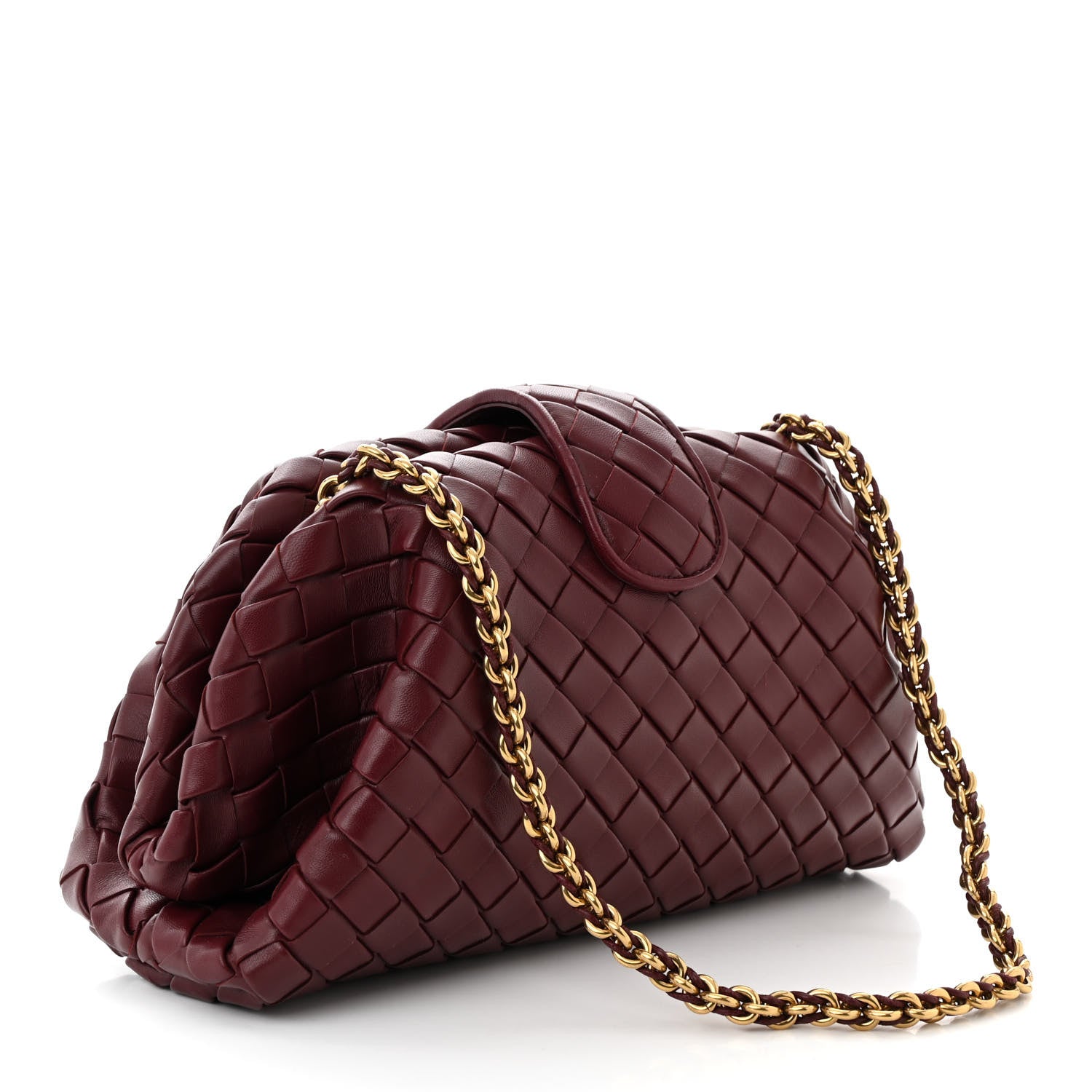 Bottega Veneta Nappa Intrecciato Teen The Lauren 1980 Clutch With Chain Barolo 3 of 10