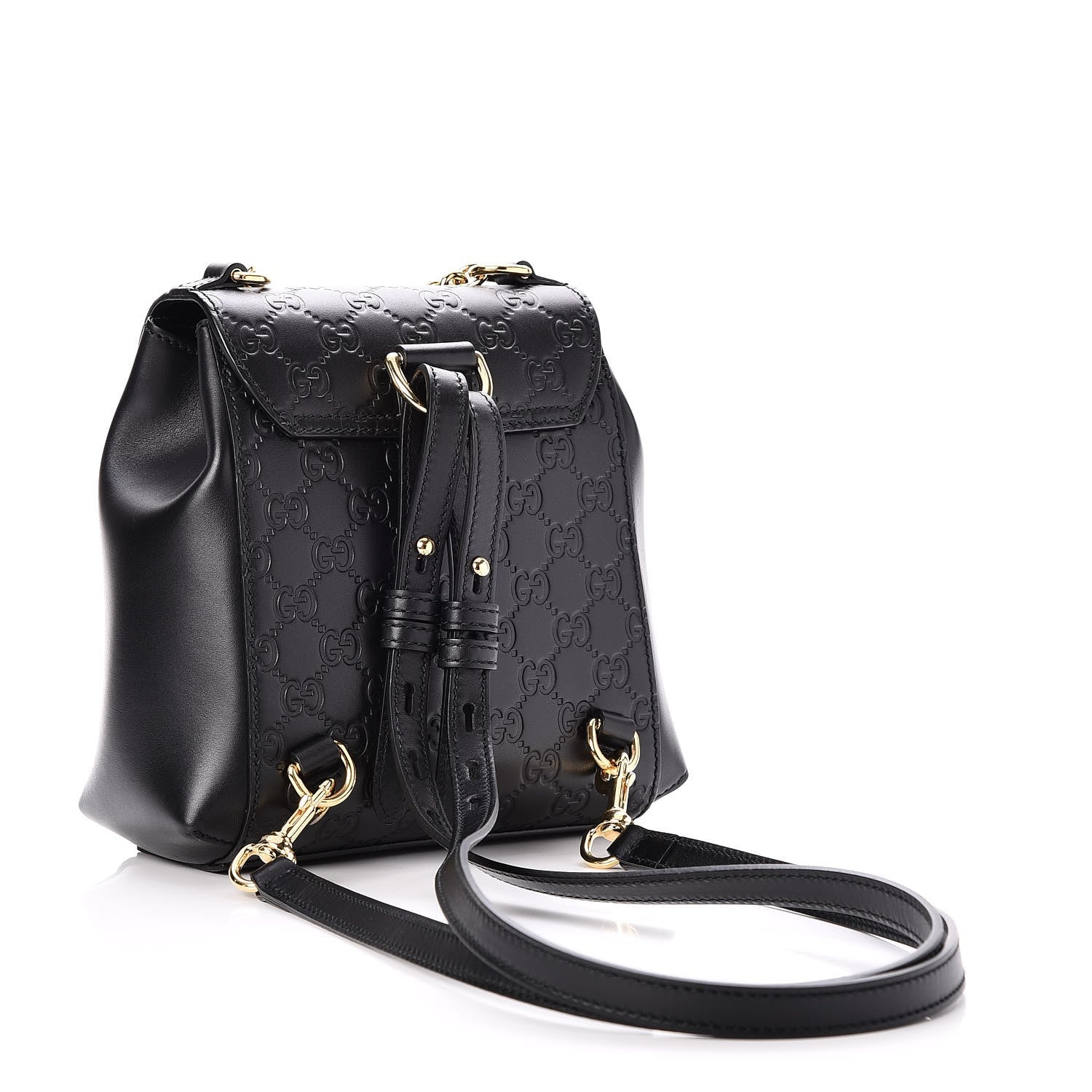 Gucci Guccissima Signature Padlock Backpack Black 3 of 9