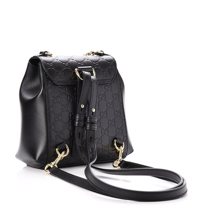 Gucci Guccissima Signature Padlock Backpack Black 3 of 9