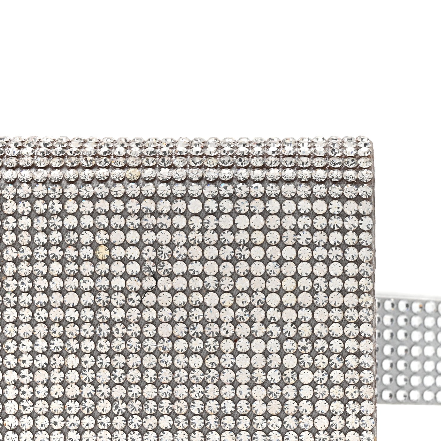 Swarovski Crystal Convertible Belt Bag Silver