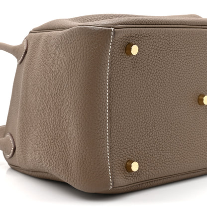 Hermes Taurillon Clemence Lindy 30 Etoupe 10 of 10