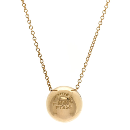 Tiffany 18K Yellow Gold Platinum Diamond Etoile Ball Pendant Necklace 4 of 6