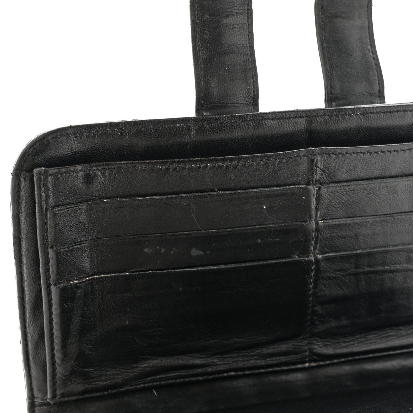 Patent Chocolate Bar Wristlet Wallet Black