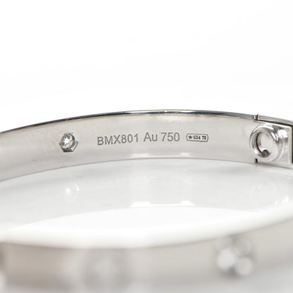 Cartier 18K White Gold 4 Diamond LOVE Bracelet 16 6 of 8