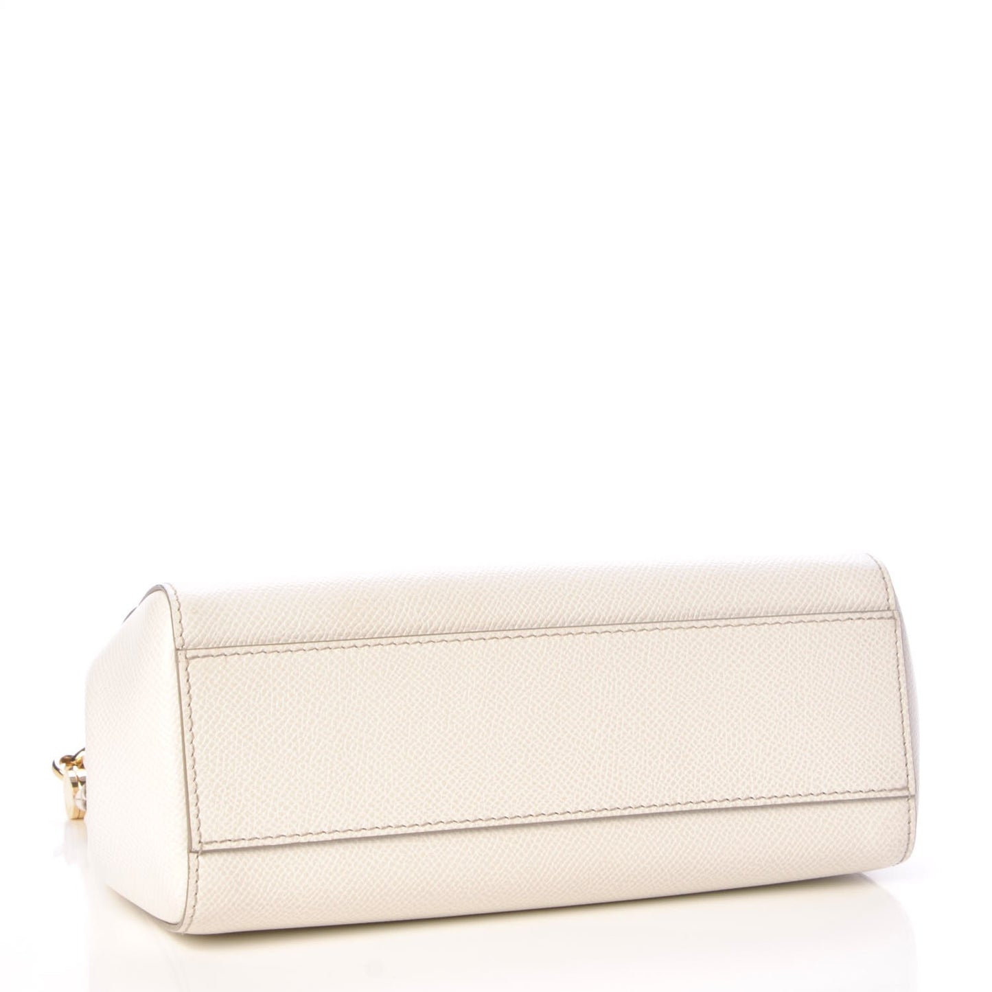Dauphine Small Miss Sicily Embellished Handle Satchel White