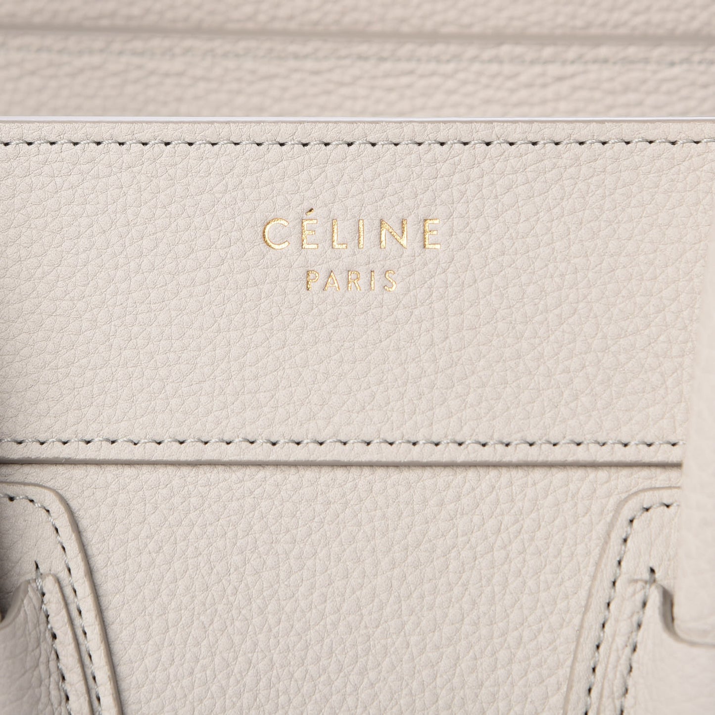 Drummed Calfskin Micro Luggage Chalk