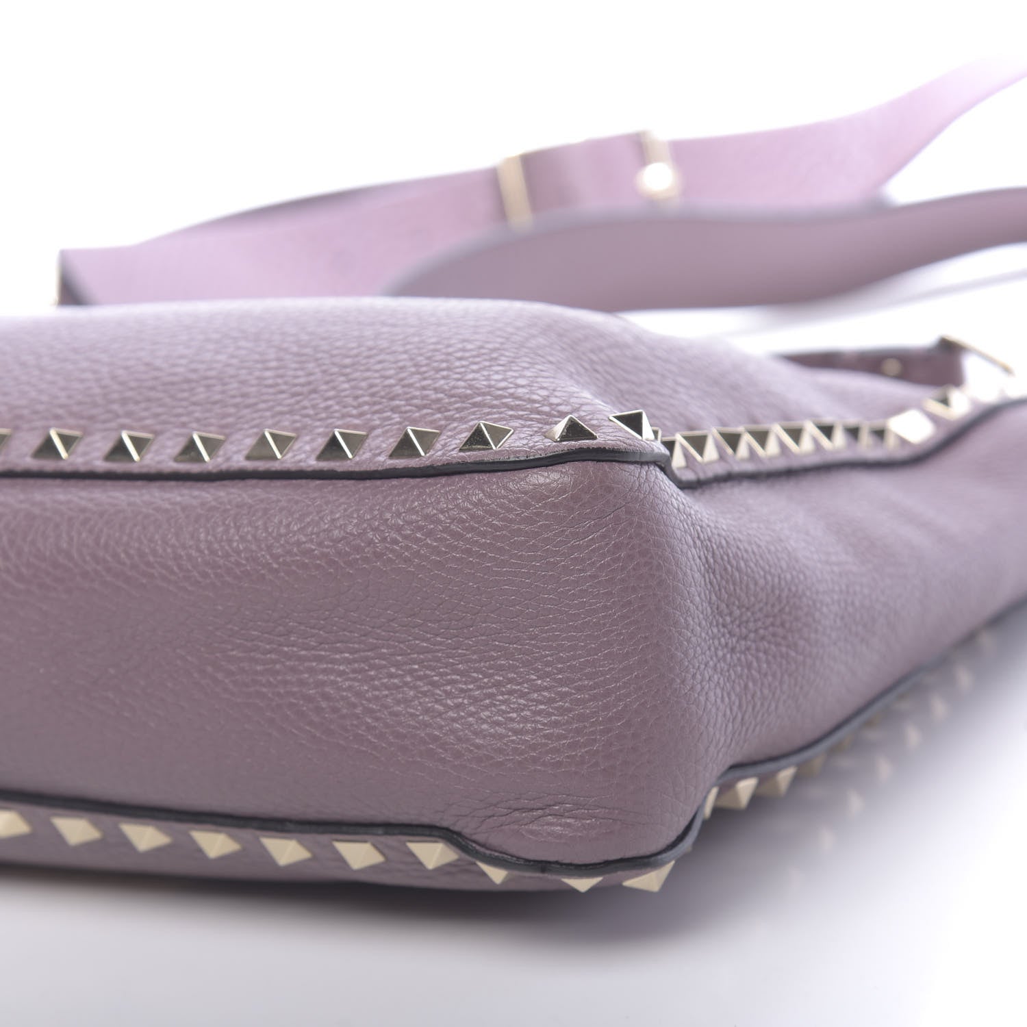 Valentino Garavani Pebbled Calfskin Small Rockstud Flip-Lock Messenger Bag Dark Mauve 7 of 9