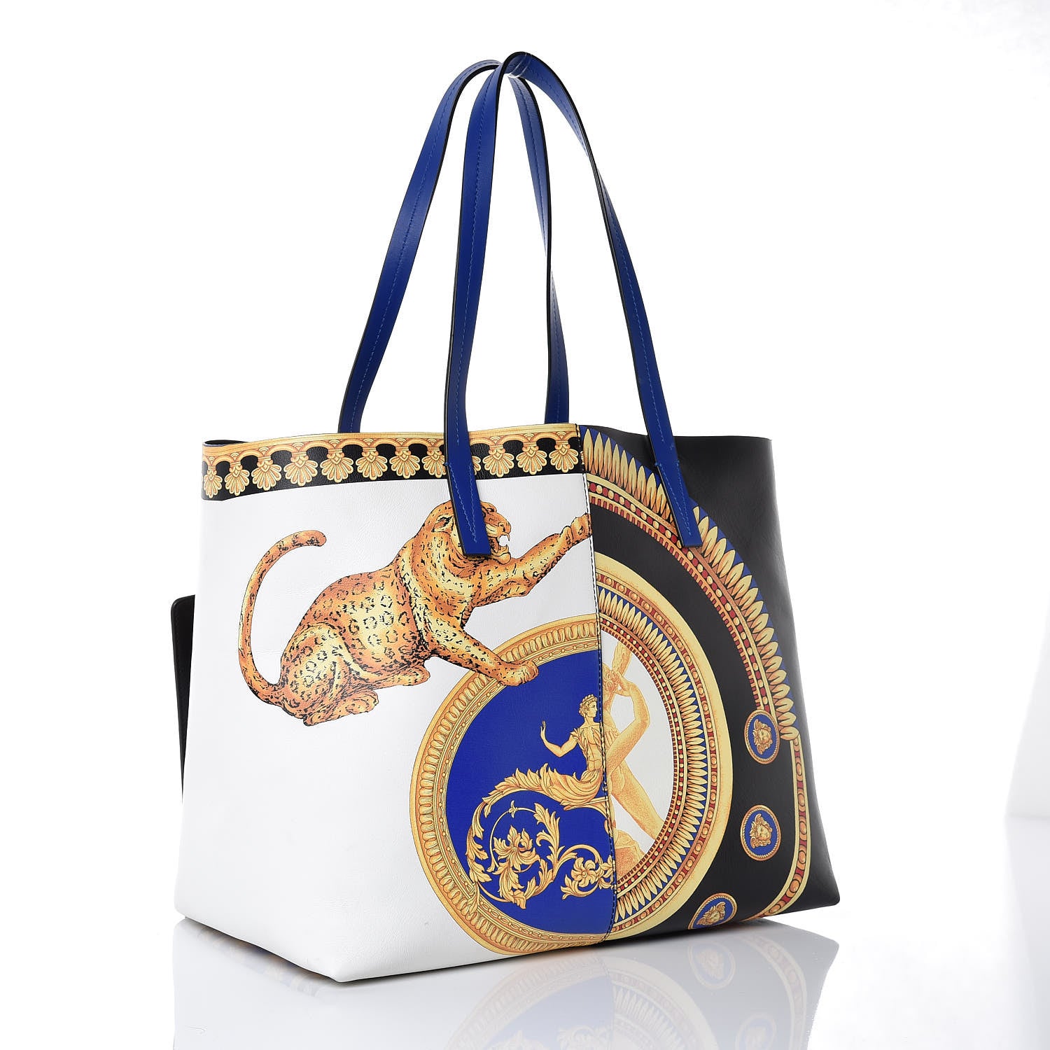 Versace Supple Calfskin Pillow Talk Printed Tote Multicolor 4 of 7