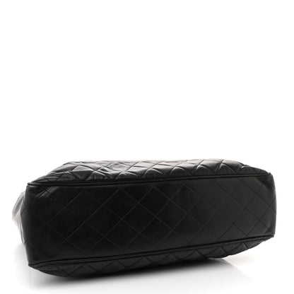 Chanel Lambskin Quilted CC Shopping Tote Black 3 of 15