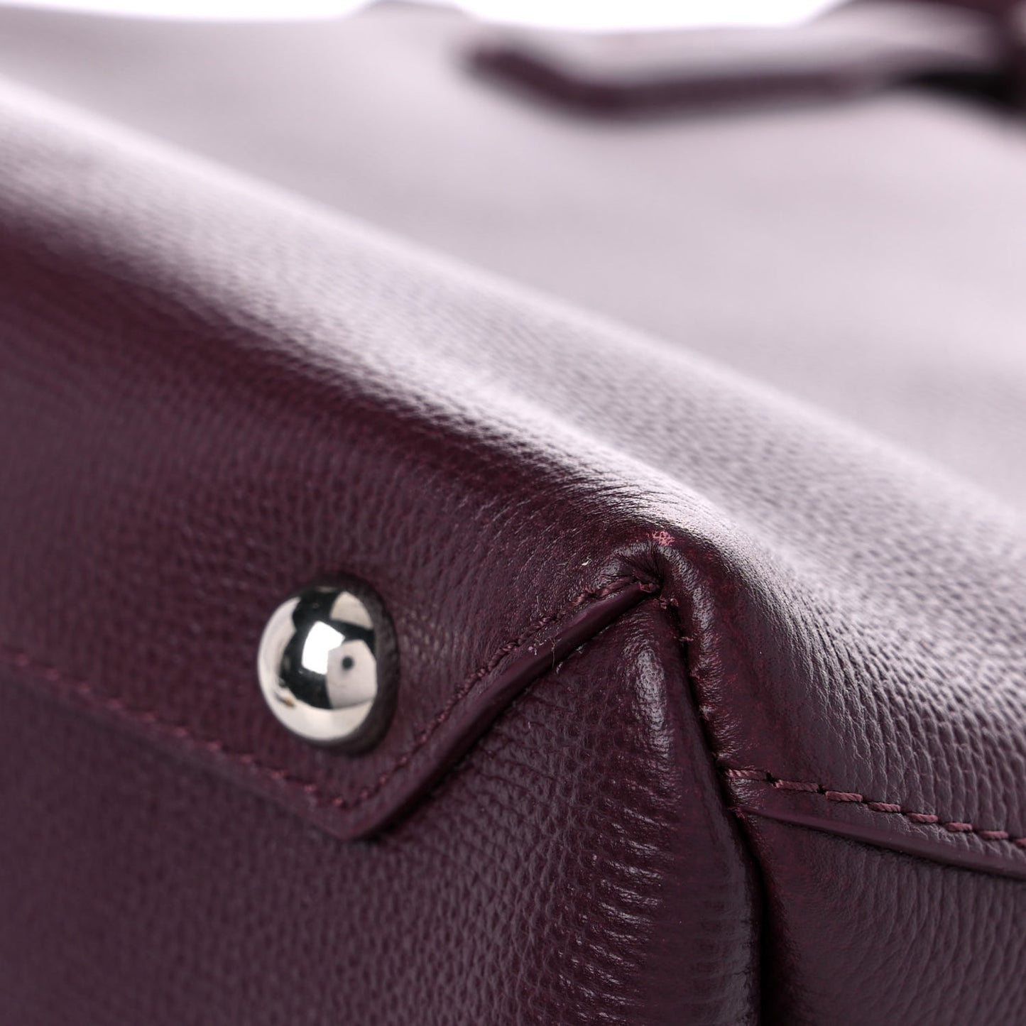 Derby Calfskin House Check Medium Banner Tote Burgundy