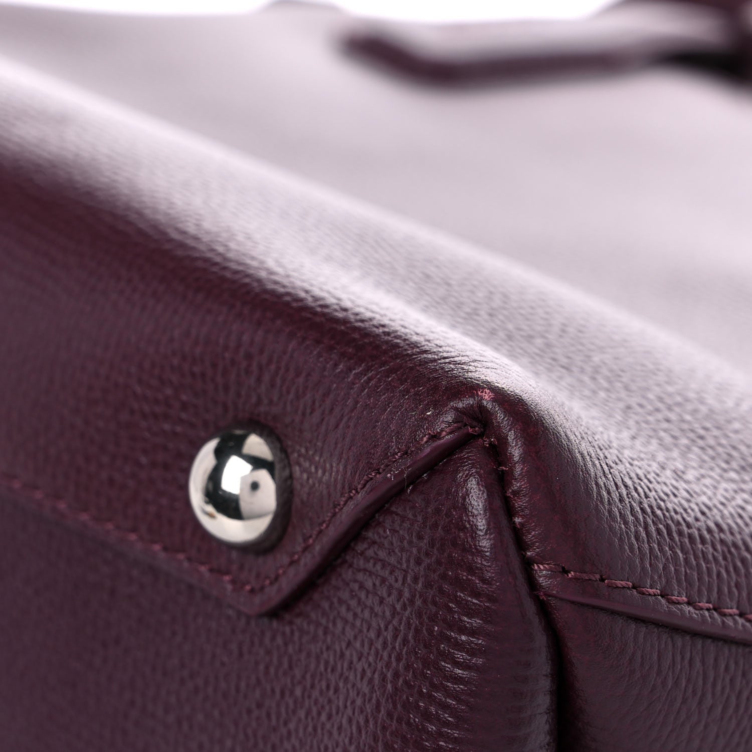 Burberry Derby Calfskin House Check Medium Banner Tote Burgundy 10 of 11