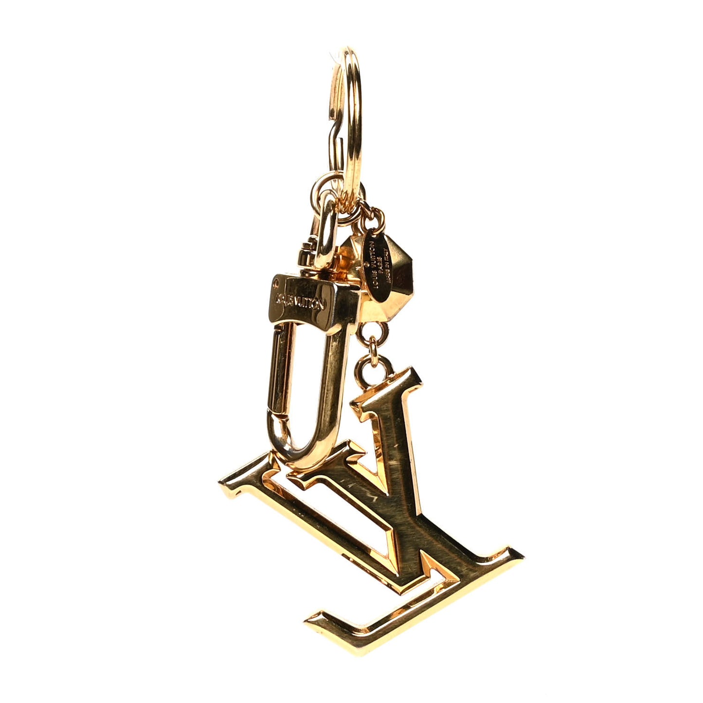 LV Facettes Bag Charm Key Holder Gold