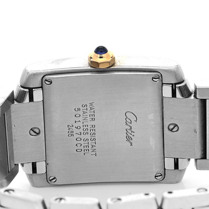 Cartier Stainless Steel 18K Yellow Gold 25mm Tank Francaise Quartz Watch 4 of 4