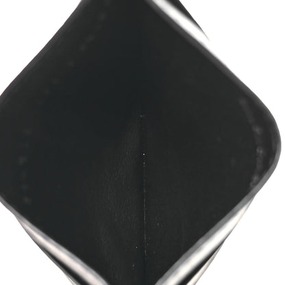 Balenciaga Grained Calfskin Logo Cash Card Holder Black White 5 of 10