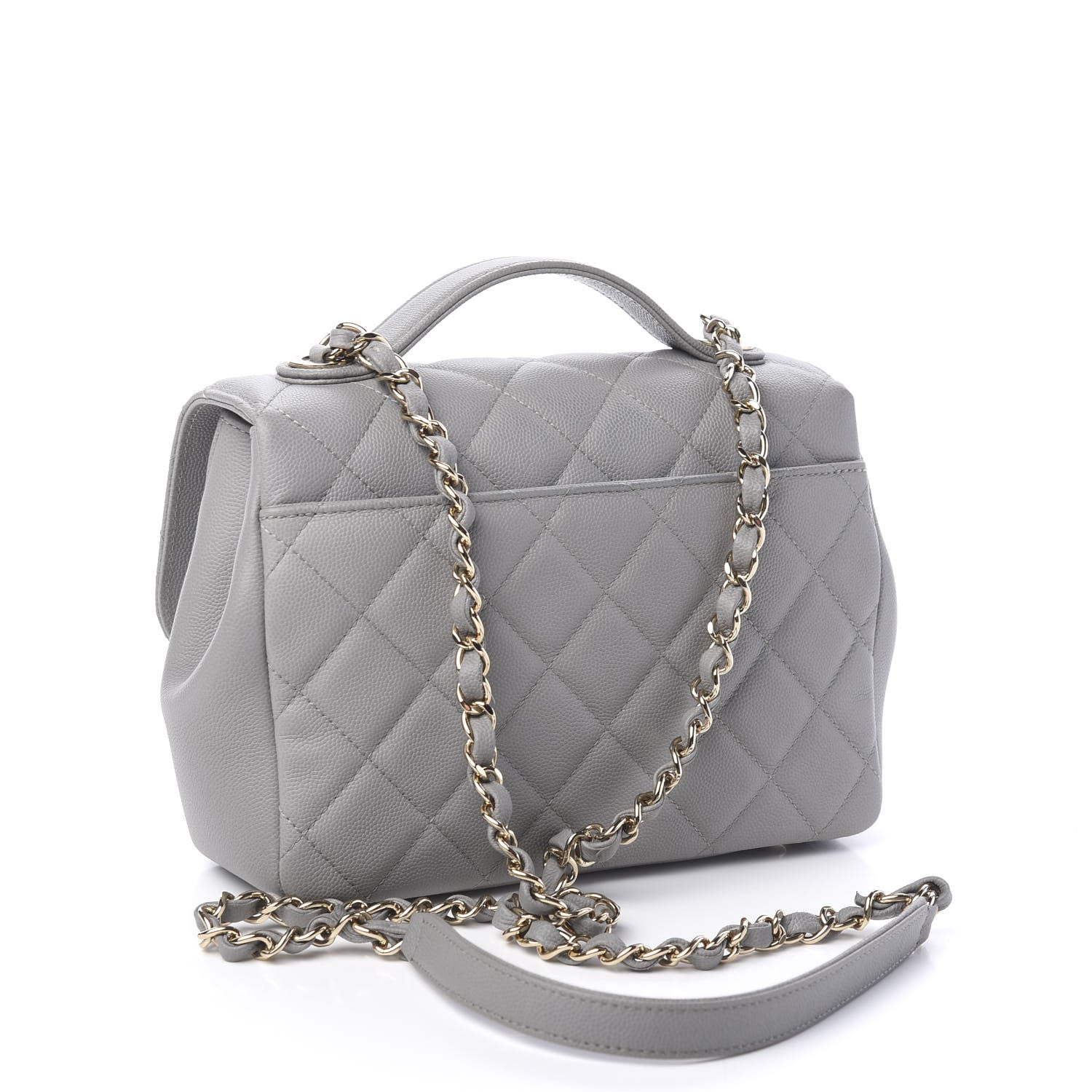 Chanel Caviar Quilted Medium Business Affinity Flap Grey 2 of 10