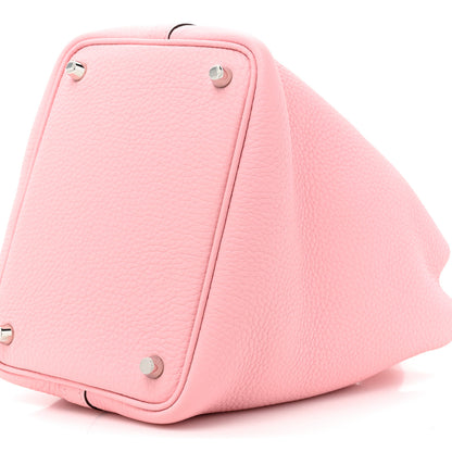 Hermes Taurillon Clemence Picotin Lock 18 PM Rose Sakura 9 of 10