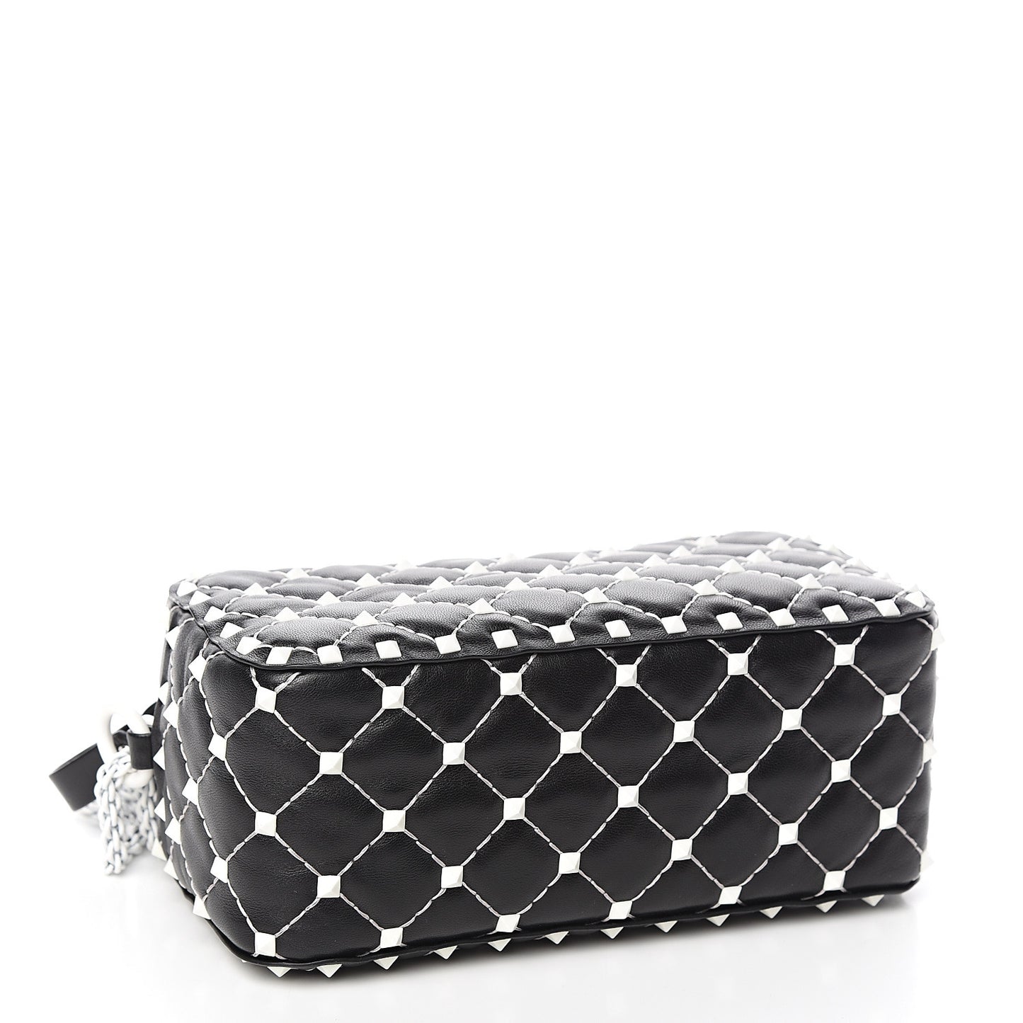 Lambskin Free Rockstud Spike Camera Bag Black