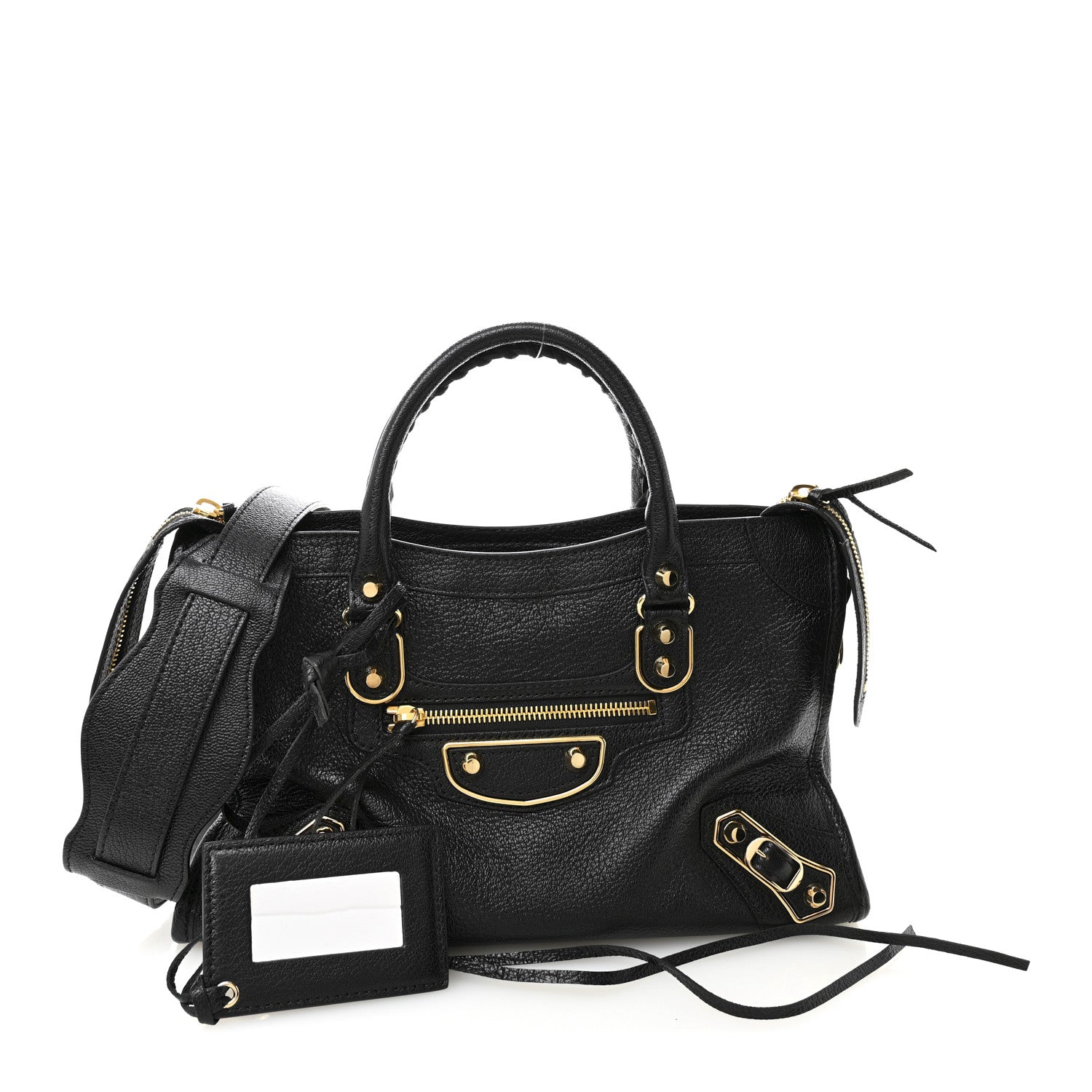 Balenciaga Chevre Gold Metallic Edge Hardware S City Black 2 of 10