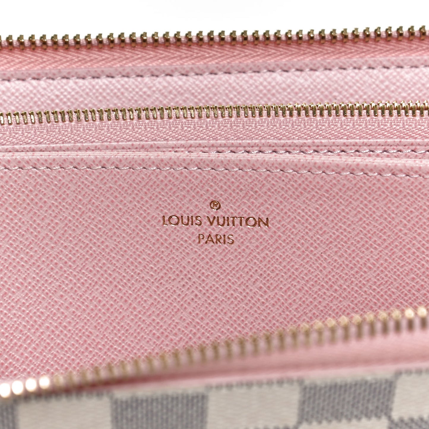 Damier Azur Zippy Wallet Rose Ballerine