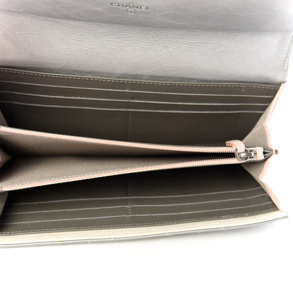 Chanel Aged Metallic Calfskin Large Palette Flap Wallet Silver 5 of 8