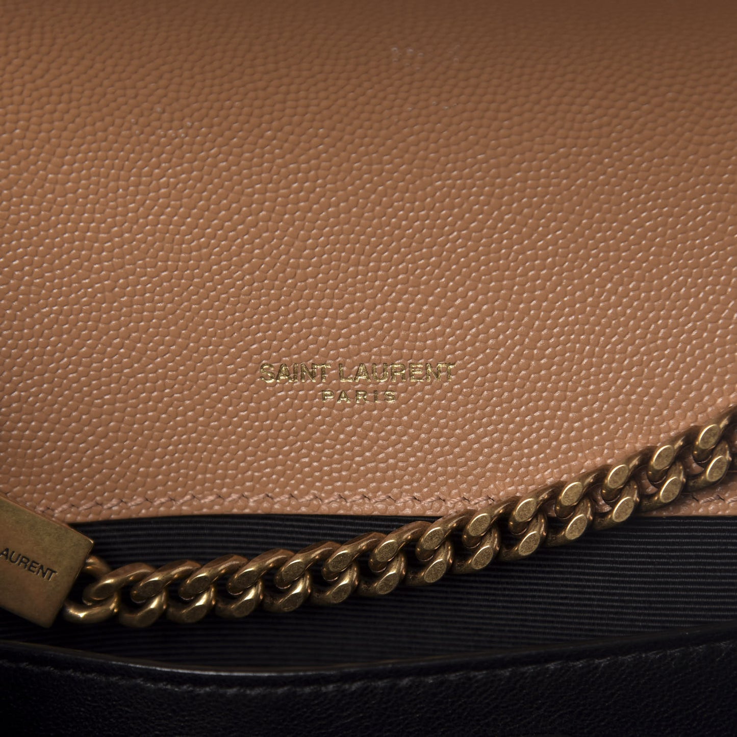 Grain De Poudre Medium Monogram Kate Satchel Dark Beige