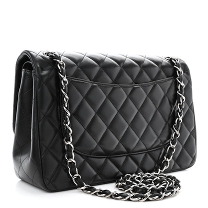 Chanel Lambskin Quilted Jumbo Double Flap Black 3 of 11