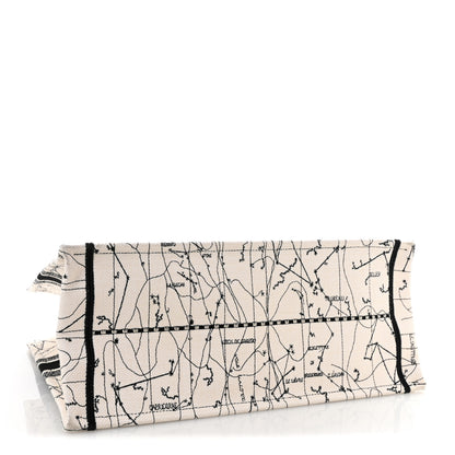 Christian Dior Canvas Embroidered Zodiac Book Tote Latte Multicolor 4 of 14