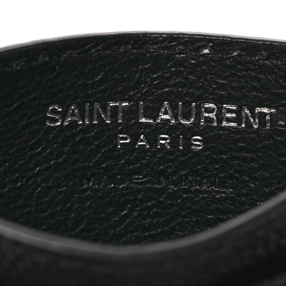 Saint Laurent Grain De Poudre Matelasse Chevron Monogram Credit Card Case Black 8 of 12