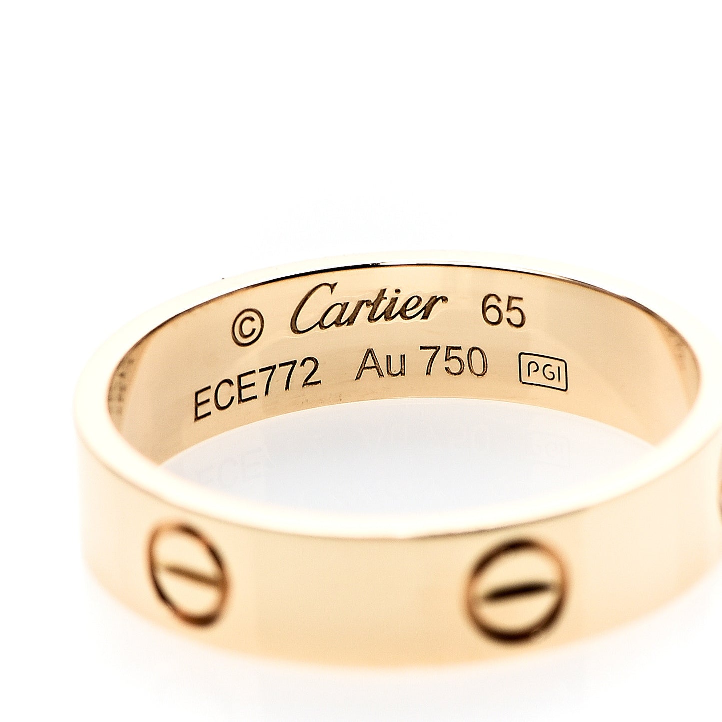 18K Yellow Gold 5.5mm LOVE Ring 65 11