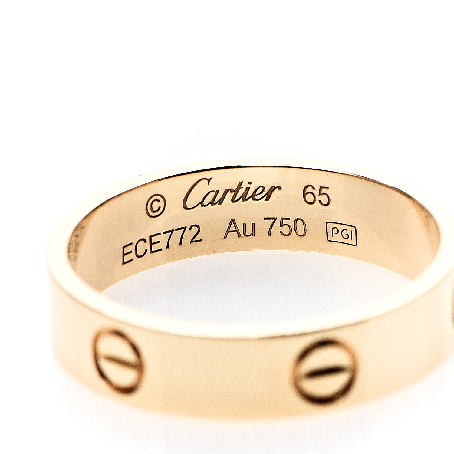 Cartier 18K Yellow Gold 5.5mm LOVE Ring 65 11 3 of 4