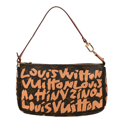 Louis Vuitton Monogram Graffiti Pochette Accessories Peach 1 of 11