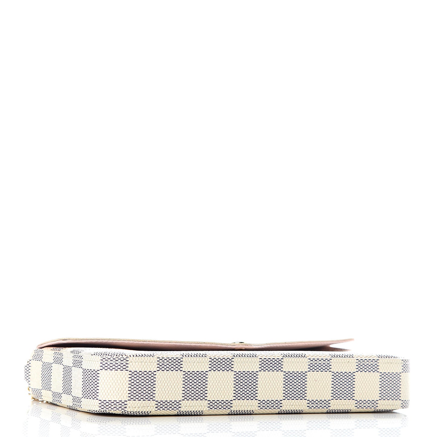 Damier Azur Pochette Felicie Chain Wallet Rose Ballerine