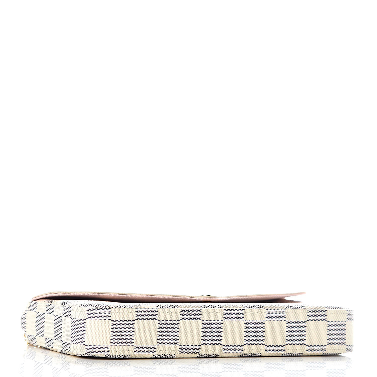 Louis Vuitton Damier Azur Pochette Felicie Chain Wallet Rose Ballerine 5 of 12