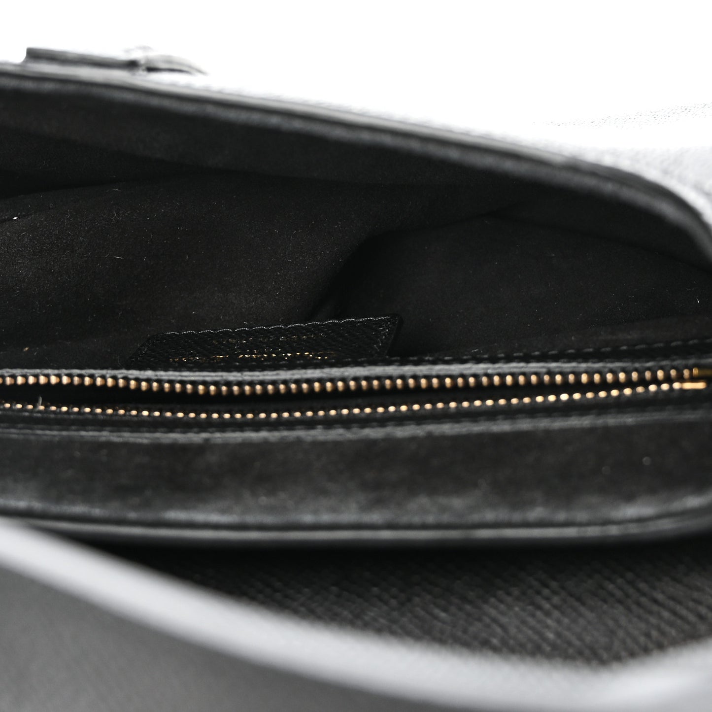 Grained Calfskin Saddle Bag Black