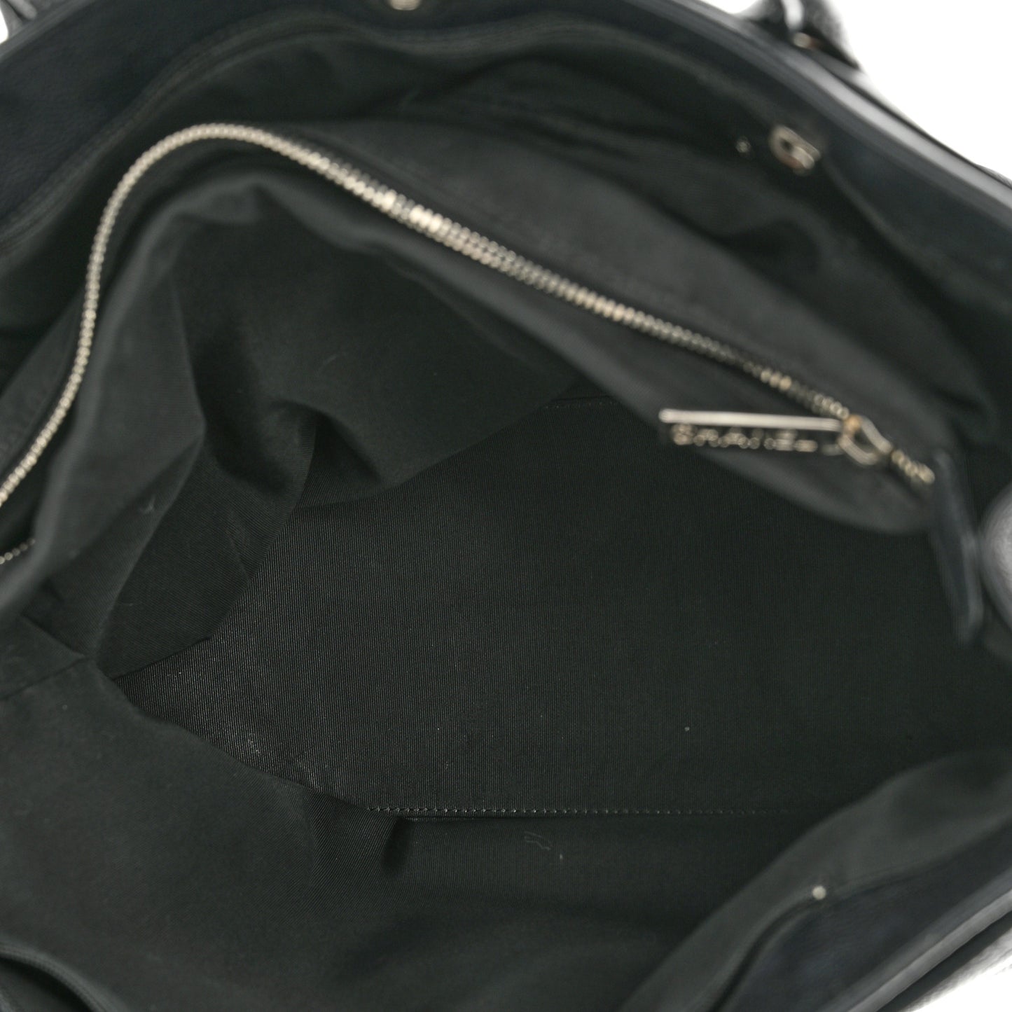 Calfskin Cerf Executive Shopper Tote Black