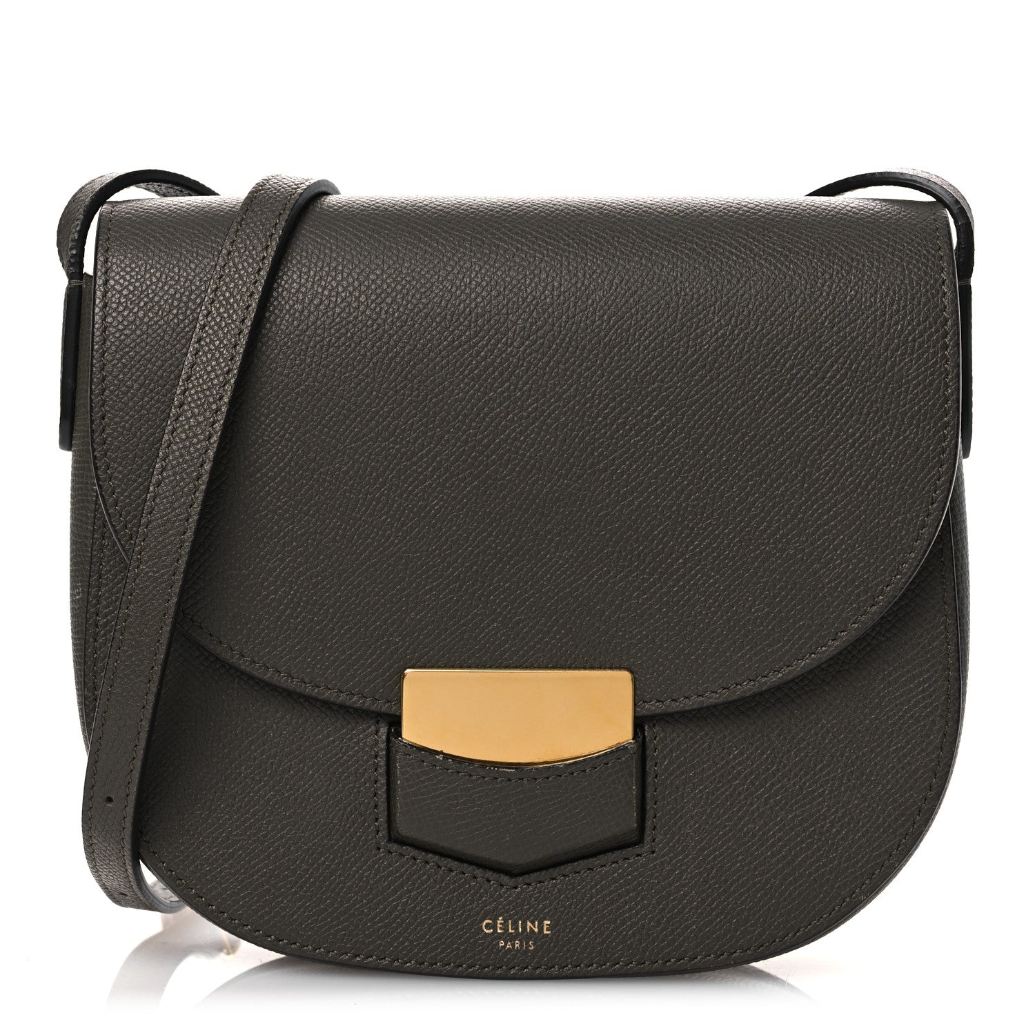 Celine Baby Grained Calfskin Small Trotteur Grey 1 of 16