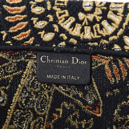 Christian Dior Canvas Embroidered Dior Animals Giraffe Book Tote Yellow Multicolor 6 of 9