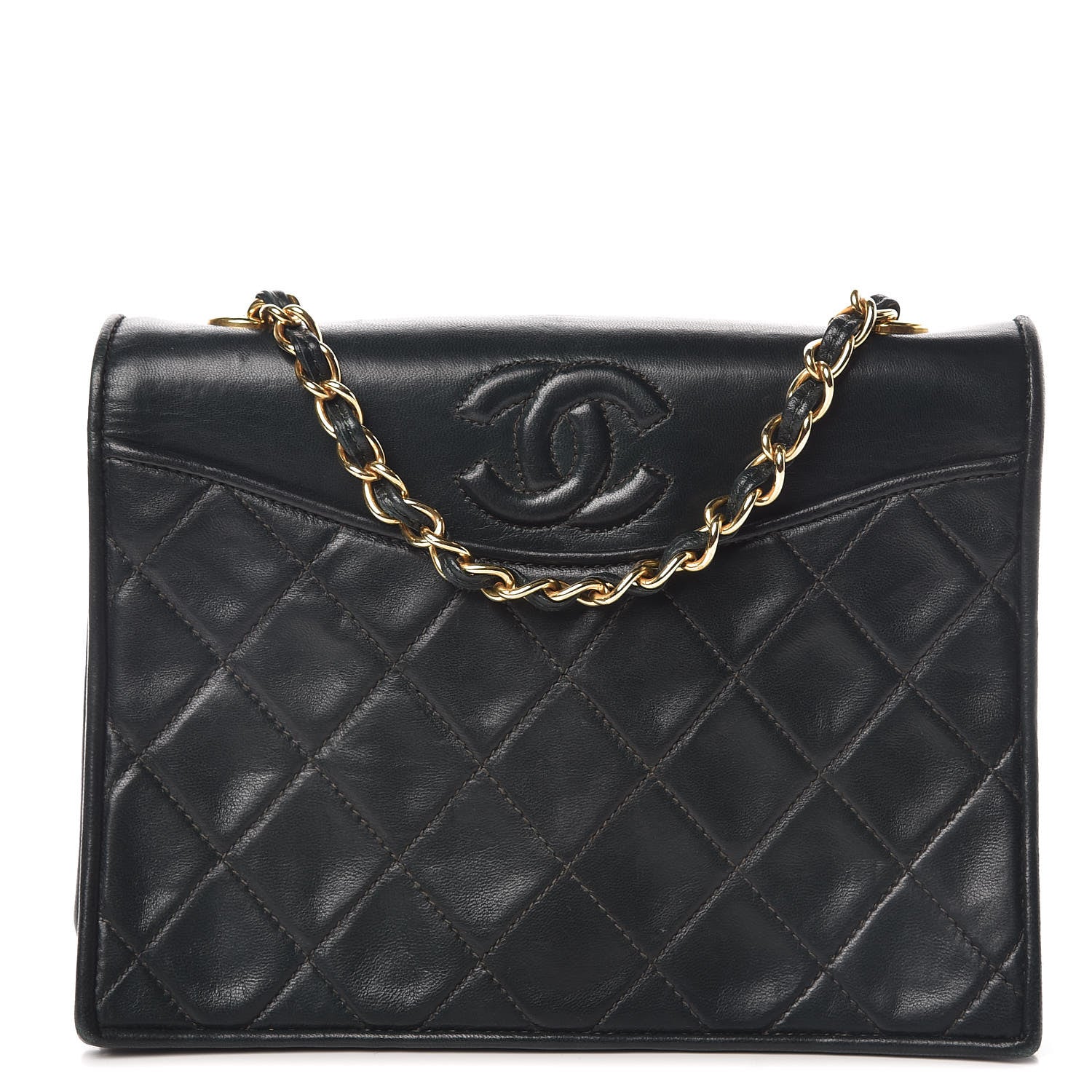 Chanel Lambskin Quilted Small Single Flap Black 1 of 10