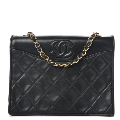 Chanel Lambskin Quilted Small Single Flap Black 1 of 10