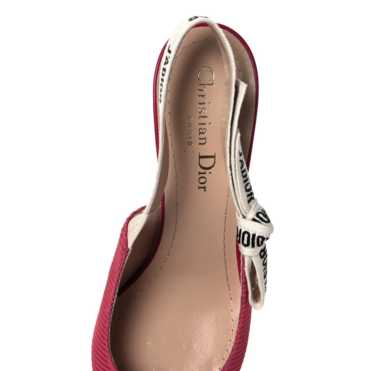 Christian Dior Technical Canvas Ribbon J Adior Slingback 65mm Pumps 37 Dusty Pink 7 of 9
