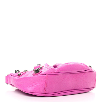 Balenciaga Agneau Arena Le Cagole Mini Purse With Chain Lipstick Pink 4 of 11
