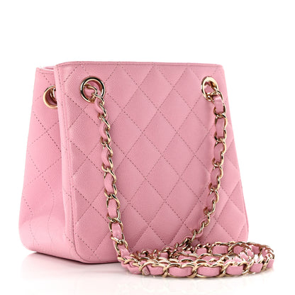 Chanel Caviar Quilted Mini Bucket Bag Pink 3 of 9